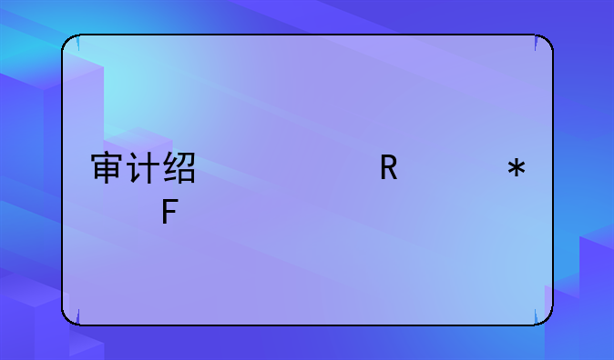 审计经费申请报告