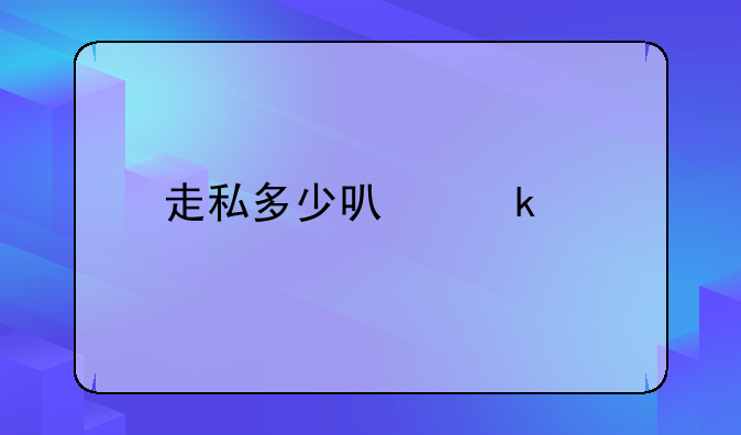 走私多少可定罪