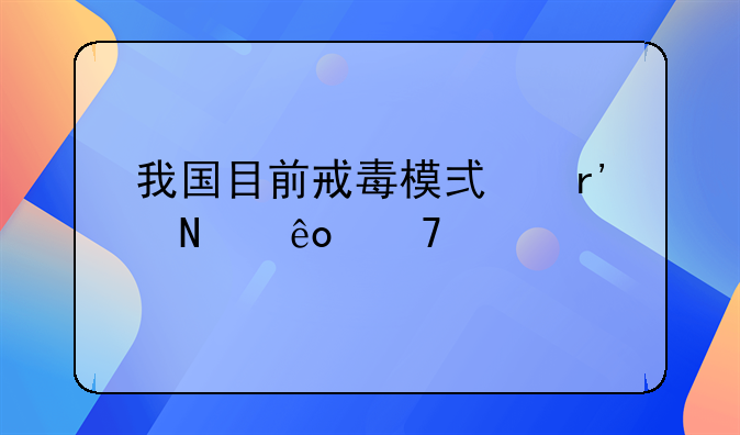 我国目前戒毒模式有哪些种类