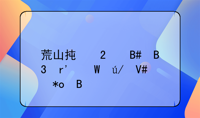 荒山承包合同有法律效力吗