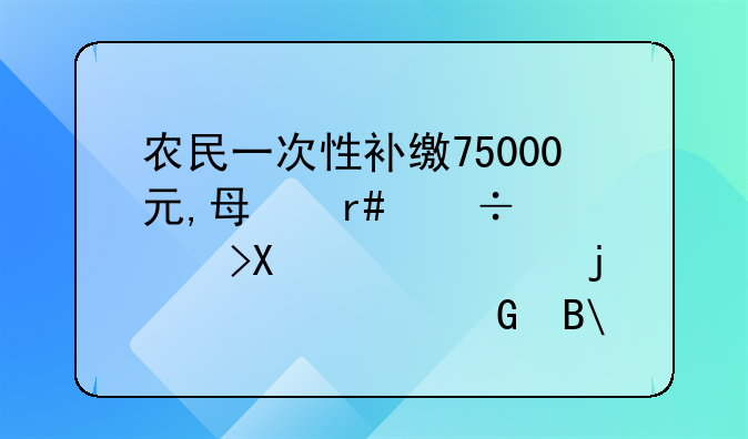 农民一次性补缴75000元,每月能领取1740元的养老金吗?