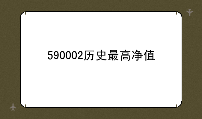 590002历史最高净值